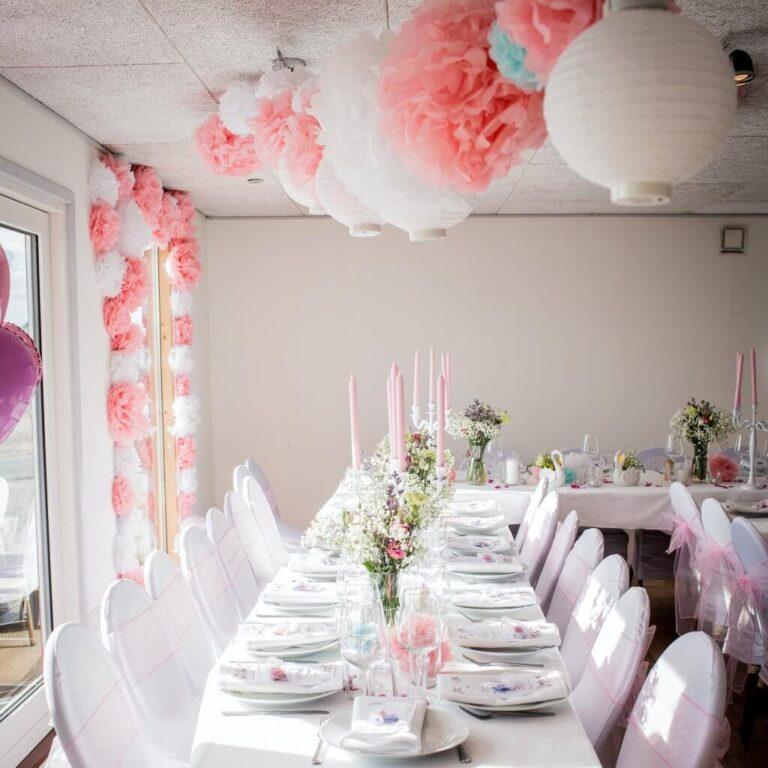 Decoración para bautizo con temática personalizada